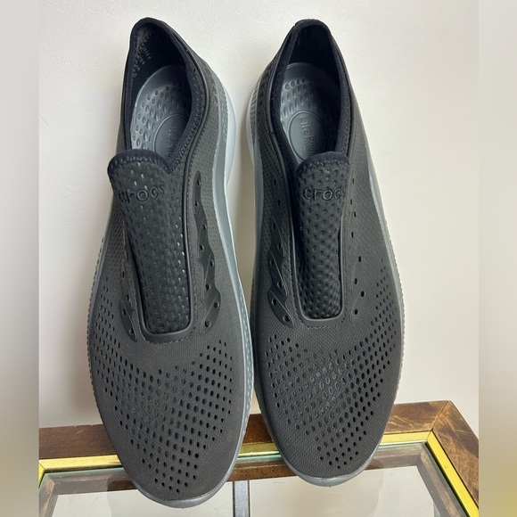 Crocs Literide 360 Pacer Men's Sneakers Black Gray Size 11 Outdoor Slip on - Picture 3 of 12